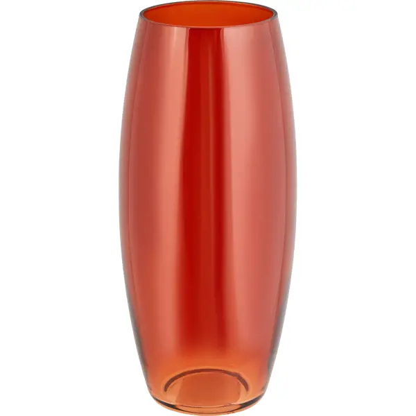 Ваза Овал янтарная стекло цвет красный 25 см ваза krosno геометрия 25 см стекло янтарная