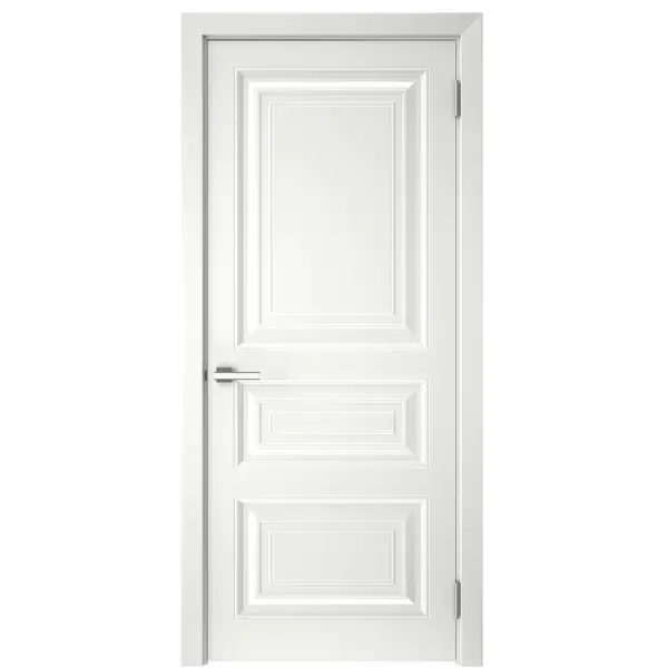 Дверь межкомнатная глухая с замком и петлями в комплекте Ларго 3 70x200 эмаль цвет белый дверь межкомнатная адажио глухая hardfleх ламинация белый 90x200 см с замком и петлями