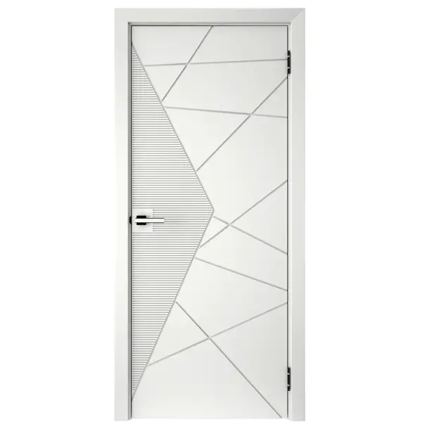 Дверь межкомнатная глухая с замком и петлями в комплекте Соло 3 90x200 эмаль цвет белый шкаф пенал шарм дизайн соло 40х60 венге белый