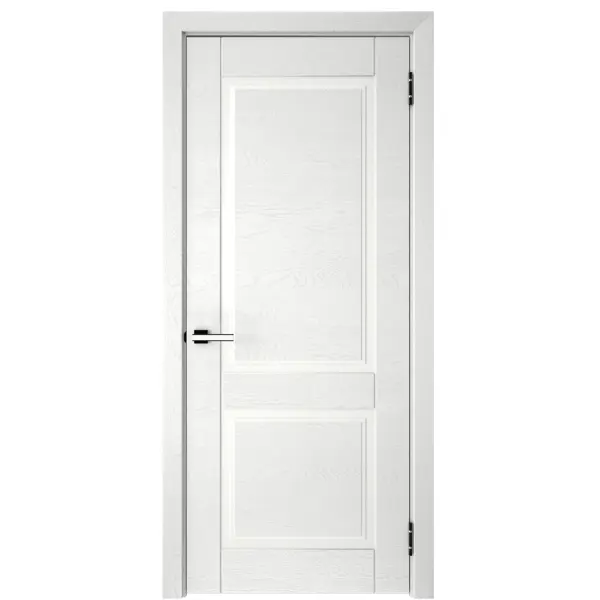 Дверь межкомнатная глухая с замком и петлями в комплекте Эколайн 2 70x200 эмаль цвет белый