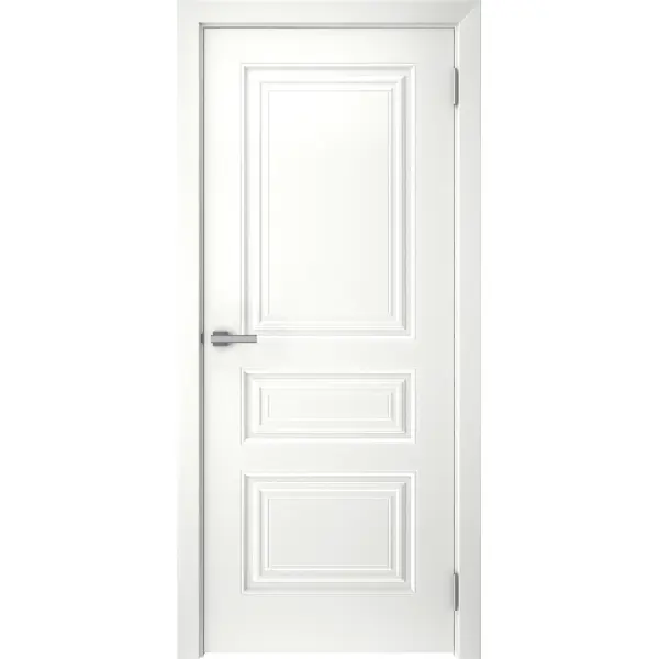 Дверь межкомнатная глухая с замком и петлями в комплекте Скин 4 60x200 см эмаль цвет белый дверь межкомнатная танганика глухая cpl ламинация белый 70x200 см с замком