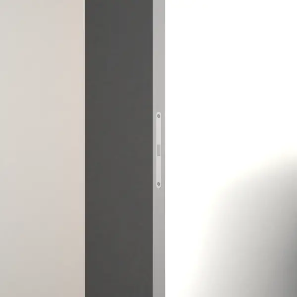 фото Дверь межкомнатная скрытая правая (на себя) invisible 60x200 см эмаль цвет белый с замком и петлями без бренда