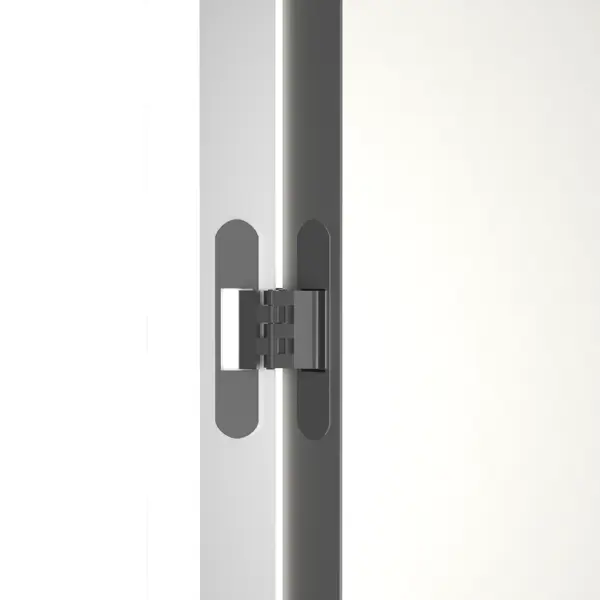 фото Дверь межкомнатная скрытая правая (на себя) invisible 60x200 см эмаль цвет белый с замком и петлями без бренда