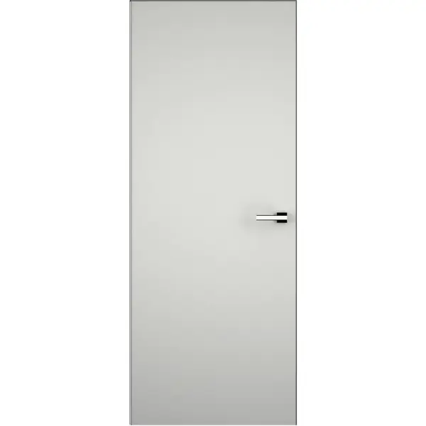 Дверь межкомнатная скрытая левая (на себя) Invisible 70x210 см эмаль цвет Серый с замком the invisible guardian