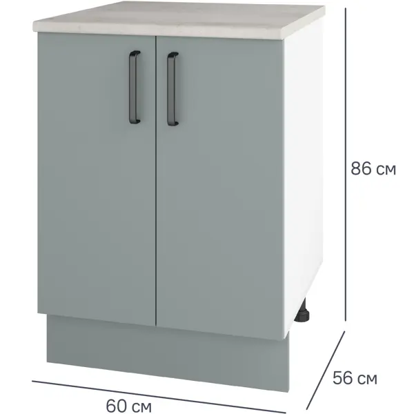 Шкаф напольный Неман 60x85.2x60 см ЛДСП цвет зеленый кухонные принадлежности авакадос зеленый р 3 пред