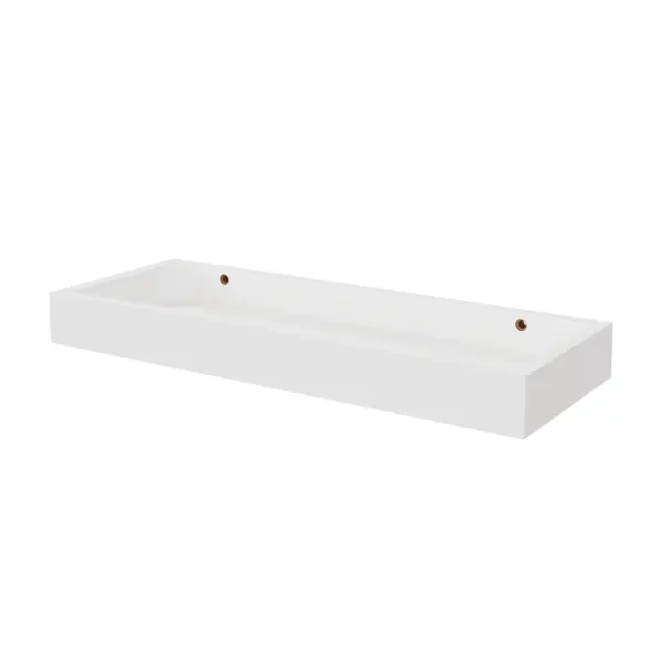 Полка мебельная Spaceo White 40x15x4 см МДФ цвет белый
