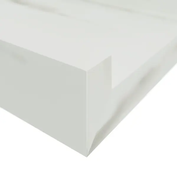 фото Полка мебельная spaceo white marble 60x10.0x1.2 см мдф цвет белый мрамор