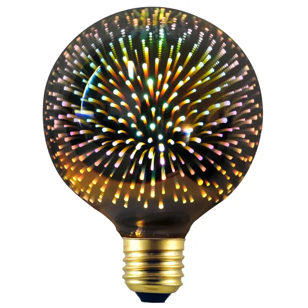 Лампочка декоративная G95 3D 3 Вт E27 8527 лампочка винтовая 20 × 50 мм e14 10w au 205014 10