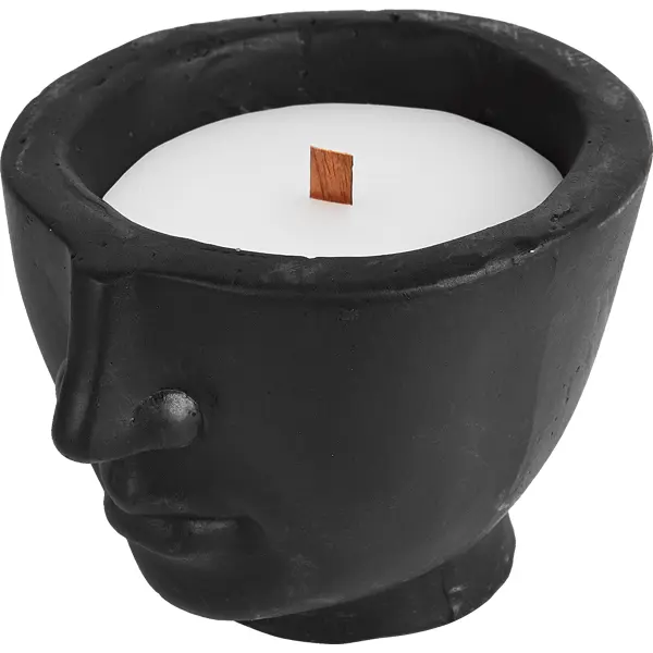 Свеча в гипсе Амфион черная 9 см свеча в стекле кофе черная 9 см