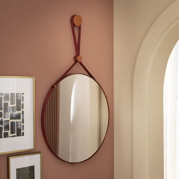 Зеркало Inspire Chana Copper 55 см круглое цвет красно-оранжевый зеркало декоративное напольное inspire монблан овальное 40x175 см бетон
