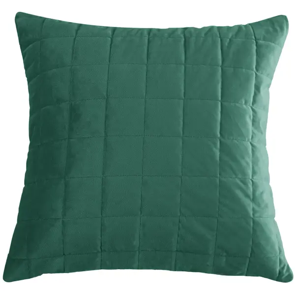 Подушка Etna 50x50 см велюр цвет темно-зеленый эмаль по ржавчине 3 в 1 dufa hammerlack гладкая темно зеленый 2 5 л