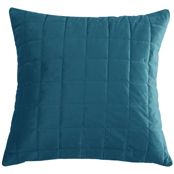 Подушка Etna 50x50 см велюр цвет синий щепа декоративная 55 л синий