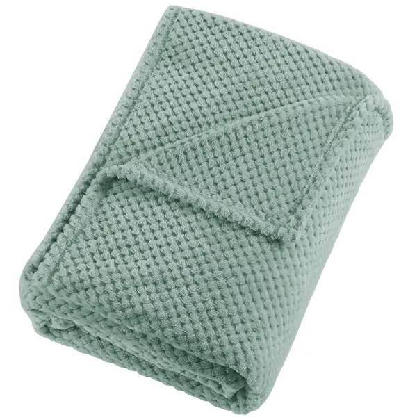 Плед Tula 220x240 см велсофт цвет зеленый подушка tula 40x40 см цвет зеленый