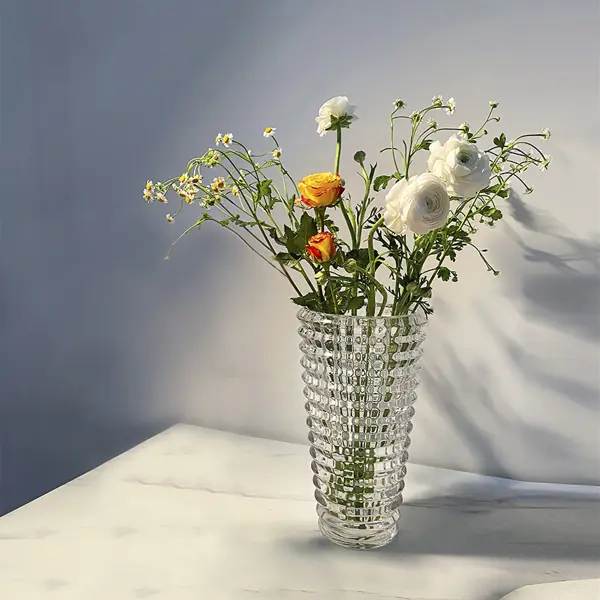 Ваза Starlight стекло цвет прозрачный 23 см декоративная ваза этно 150×150×130 мм серебряный