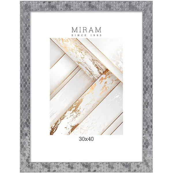 Рамка Мирам 30x40 см пластик цвет серебро рамка inspire design 50x70 см серебро