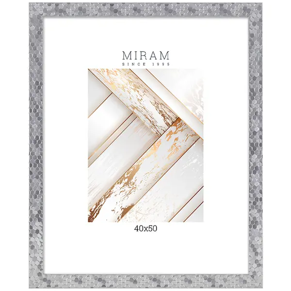 Рамка Мирам 40x50 см пластик цвет серебро