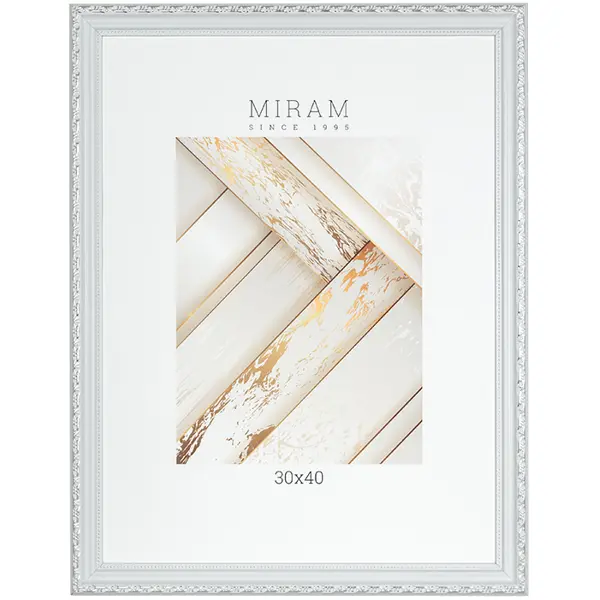 Рамка Мирам 30x40 см пластик цвет белый