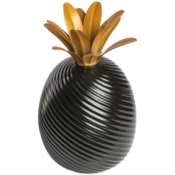 Статуэтка Ананас черно-золотая керамика 24 см ваза золотая лента керамика черно белый золотой 28 см