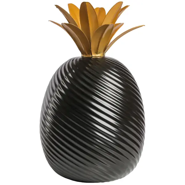 фото Статуэтка ананас черно-золотая керамика 24 см без бренда