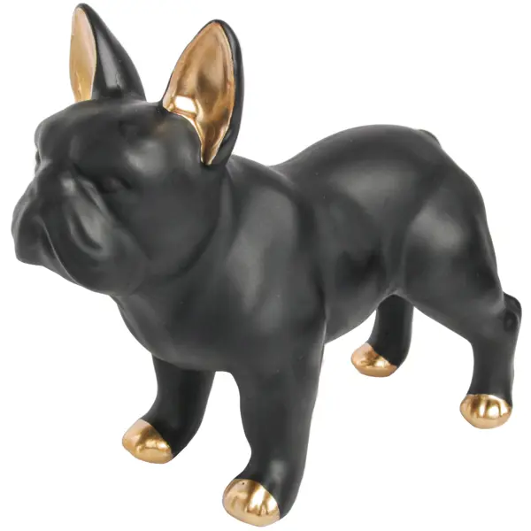Статуэтка Собака черно-золотая пластик 19.5 см статуэтка сова черно золотая пластик 27 см