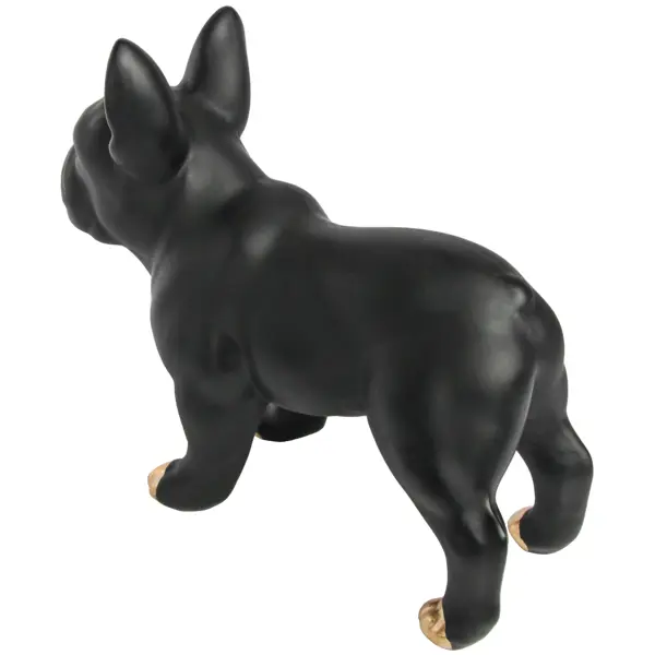 фото Статуэтка собака черно-золотая пластик 19.5 см без бренда