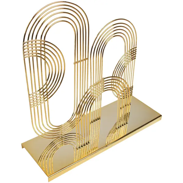 фото Панно настольное золотые линии золотое металл 25 см без бренда