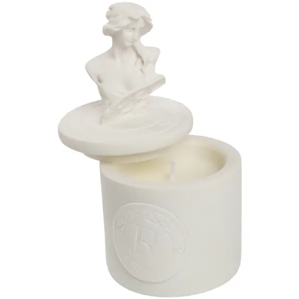 Свеча ароматизированная Богиня музыки ванильно-белая 17 см фигура ангел белая гипс