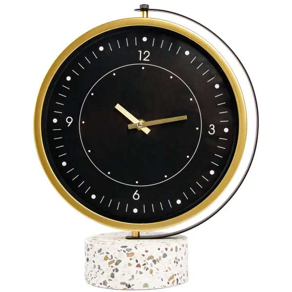 Часы настольные Месяц круг металл цвет черно-золотой бесшумные 35x27.5 см часы настольные 25х15х7 5 см y4 6836