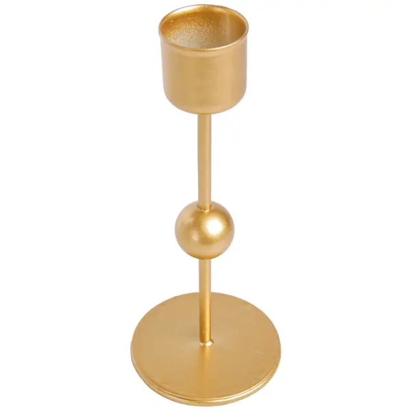 Подсвечник Comfort металл 15.5 см цвет золотой набор свечей античных 1 9х 20 см 6 штук кофейно золотой металлик