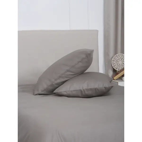 фото Комплект постельного белья melissa полутораспальный бязь серо-коричневый