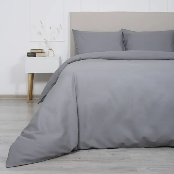 фото Комплект постельного белья melissa полутораспальный бязь серый