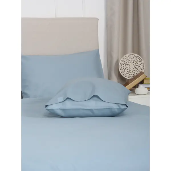 фото Комплект постельного белья melissa полутораспальный бязь серо-голубой