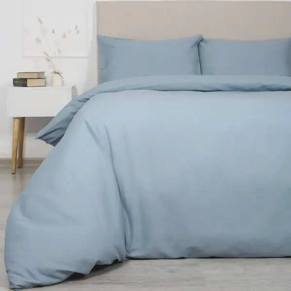 Комплект постельного белья Melissa полутораспальный бязь серо-голубой