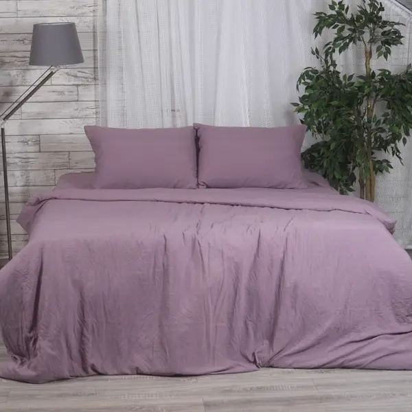Комплект постельного белья Rustic Berry полутораспальный полисатин фиолетовый комплект для звукоизоляции швов техносонус