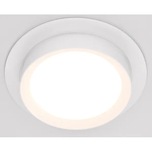 Светильник точечный встраиваемый Voltega под отверстие 95 мм 4 м² цвет белый точечный светильник kanlux evit ct dto50 al 18561