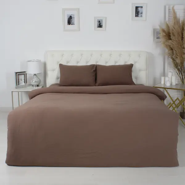 Комплект постельного белья полутораспальный полисатин коричневый комплект постельного белья полутораспальный полисатин серо коричневый