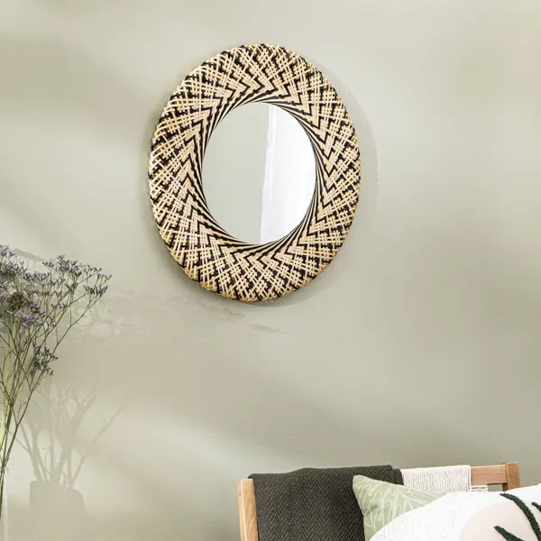 Зеркало декоративное Inspire Utaka D55 цвет черный зеркало декоративное настольное inspire lila 11x16 см золотой