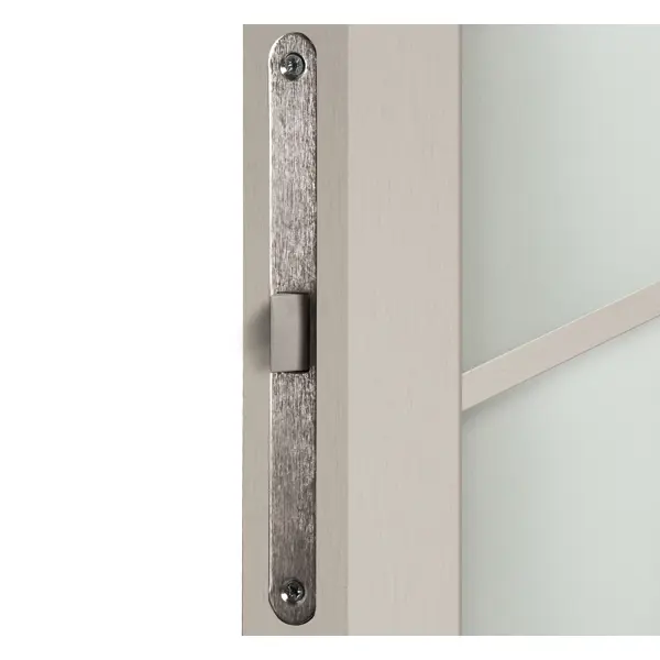 фото Дверь межкомнатная остекленная с замком и петлями в комплекте пьемонт 90x200 см hardflex цвет платина светлая марио риоли