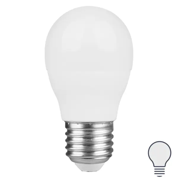 фото Лампа светодиодная osram р45 e27 220-240 в 7 вт груша матовая 560 лм, нейтральный белый свет