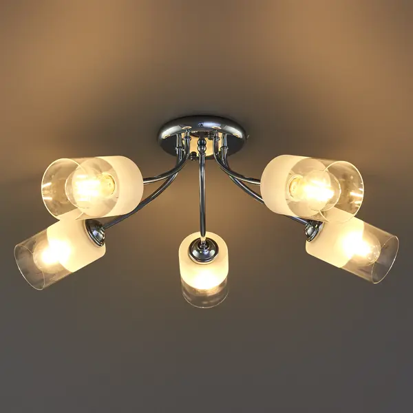 Люстра потолочная «Олимпия», 5 ламп, 15 м², цвет хром люстра потолочная futurism 6 ламп цвет хром