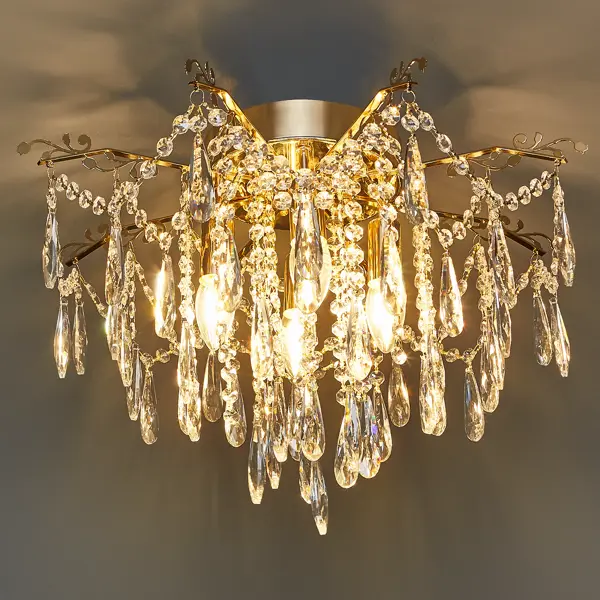 фото Люстра хрустальная подвесная venere 81432/6c 6 ламп 19 м² цвет золотистый natali kovaltseva