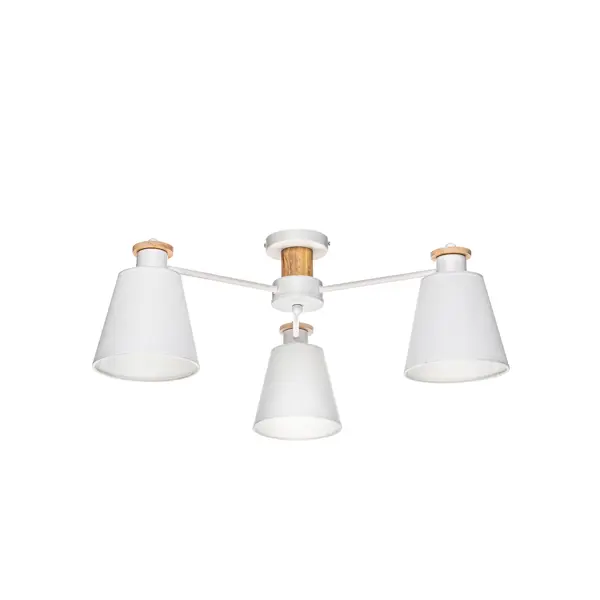 фото Люстра потолочная lamplandia textile l1495, 3 лампы, 12 м², цвет белый/серый