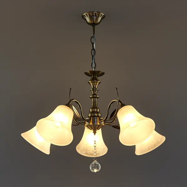 Люстра подвесная Ариадна, 5 ламп, 40 м², цвет белый люстра подвесная свеча 8 ламп 24 м² цвет белый