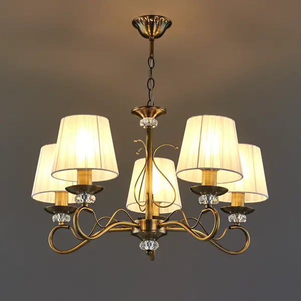 Люстра подвесная Виталина, 5 ламп, 40 м², цвет бронза подвесная люстра в классическом стиле cariso 60вт e14 70x70x120 см