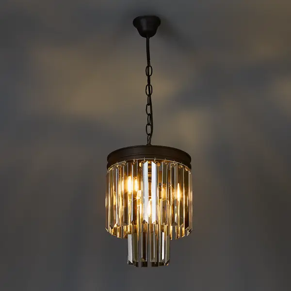 Люстра потолочная Пандора 4 ламп 12 м² цвет черный люстра классика потолочная arti lampadari venezia e 1 13 46 g