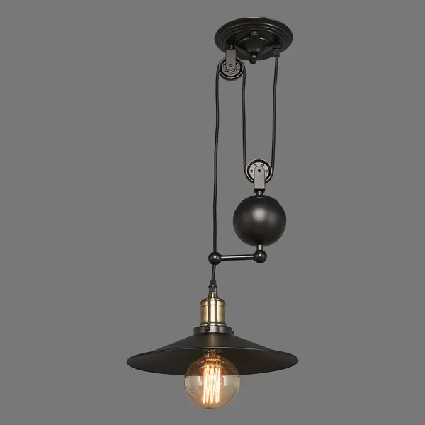 Светильник подвесной Minsk, 1 лампа, 9 м², цвет черный настольная лампа для рабочего стола kanlux zara hr 40 b 7561