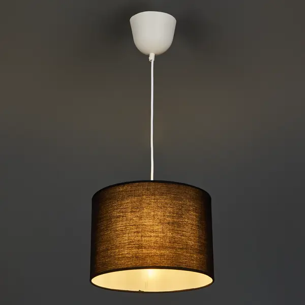 фото Светильник подвесной inspire sitia d28 1 лампа 2.3 м² цвет черный