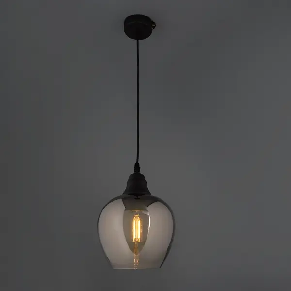 Подвесной светильник Vitaluce Маяк 1 лампа 3м² Е27 цвет черный матовый картофель маяк