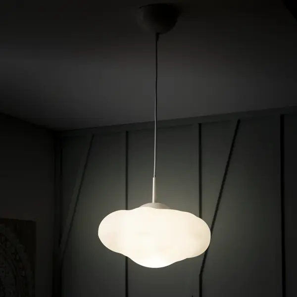 Светильник подвесной Inspire Kumo, 1 лампа, 2.3 м², цвет белый жалюзи inspire 120х160 см алюминий белый