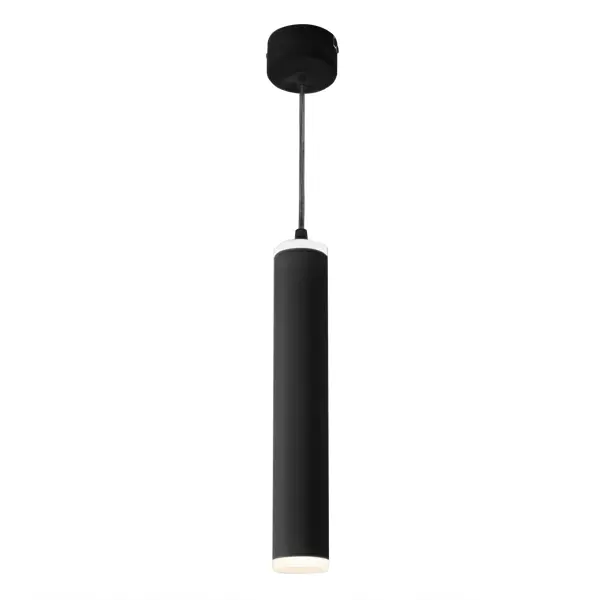 Светильник подвесной светодиодный Elektrostandard DLR035 4 м² нейтральный белый свет цвет чёрный матовый выключатель elektrostandard